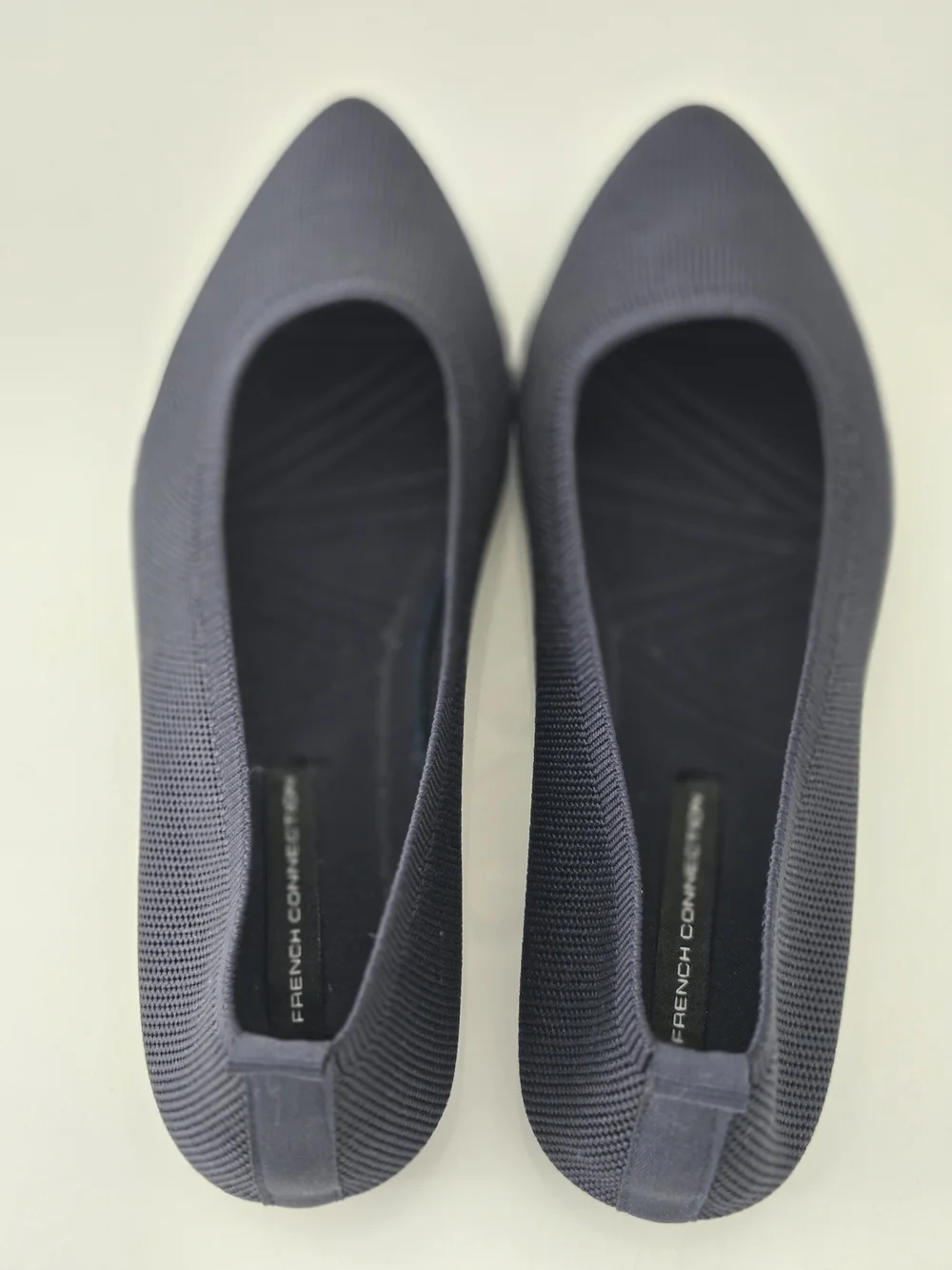 French Connection Navy Pointed Toe Knit Ballet Flats Size 9